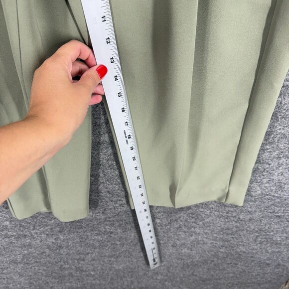 R&M Richards Dress Pants Women 16P Petite Gray High Rise Pleated Elastic Waist - Picture 5 of 8